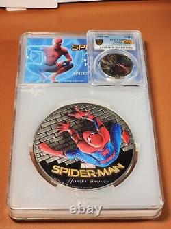 2017 Spider-Man Homecoming 1 Kilo. 999 Pièce en argent colorisée PCGS PR69DCAM FDI