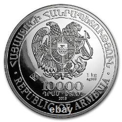 2018 Arménie 1 kilo d'argent 10000 Drams L'arche de Noé SKU#152886