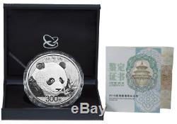 2018 Chine 1 Kilo Argent Panda Proof ¥ 300 Coin Gem Preuve Ogp Avec Coa Sku52790