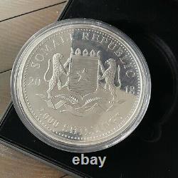 2018 Somalie 1 Kilo Éléphant Argent (lune Giante) #30 De 100 Minted