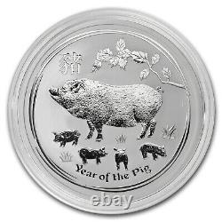 2019 Australie 1 kilo d'argent Lunar Pig BU Réf.171804
