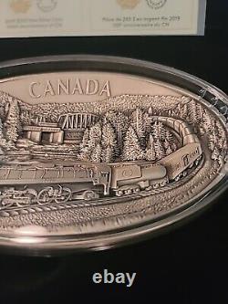 2019 Canada 250 Dollars Argent 100e anniversaire du CN avec Kilo OGP