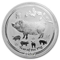 2019 Kilo. 9999 Argent Lunaire Année Du Pig Perth Mint Capsule 848,88 $