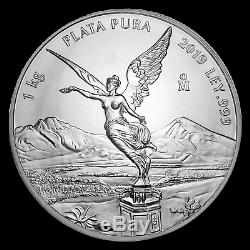 2019 Mexique 1 Kilo D'argent Libertad Bu (capsule) Sku # 186588