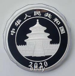 2020, La Chine Panda 1 Kilo Silver Coin Box Et Coa