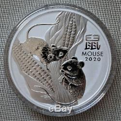 2020 Lunar Souris 1 Kilo Silver Coin