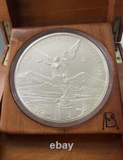 2020 Mexican Silver Libertad 1 Kilo. 999 Coin BU avec boîte - Seulement 500 frappées - Rare