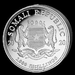 2020 Somalie 1 Kilo D'argent Elephant Sku # 197579