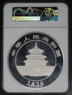 2020(Y) Chine 300 Yuan Panda d'Argent Kilo Monnaie de Shenyang NGC PF-70UC FR Signature de Lina