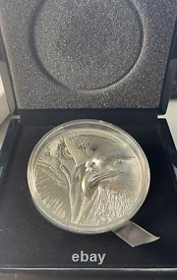 2021 1 Kilo. 999 Pièce d'argent fin Mongolie Majestic Eagle #05/99 Tirage limité