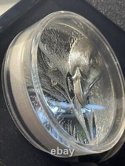 2021 1 Kilo. 999 Pièce d'argent fin Mongolie Majestic Eagle #05/99 Tirage limité