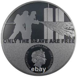 2021 1 Kilo Cook Islands Real Heroes Firefighter Silver Coin (boîte + Coa)