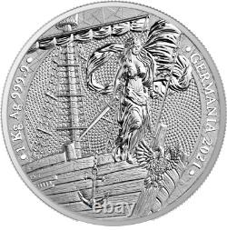 2021 80 MARQUE KILO PIÈCE D'ARGENT? GERMANIA? MINT 1kg 999 FIN BOÎTE COA? DE CONFIANCE