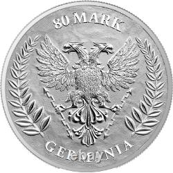 2021 80 MARQUE KILO PIÈCE D'ARGENT? GERMANIA? MINT 1kg 999 FIN BOÎTE COA? DE CONFIANCE