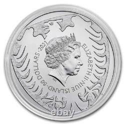 2021 $80 Niue LION TCHÈQUE BU 1 kilo pièce d'argent en capsule