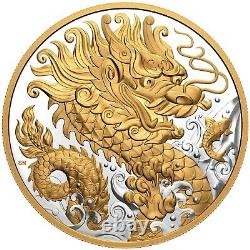 2021 Canada 125 $ Triomphe Dragon 500g (1/2 Kilo). 9999 Pièce D'argent Ngc Pf 70