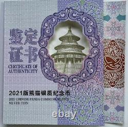 2021 China Panda 1 Kilo Silver Coin Avec Box Et Coa