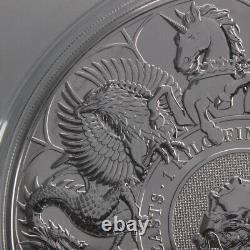 2021 Grande-bretagne 1 Kilo Argent Queens Beast Completer Bullion Coin