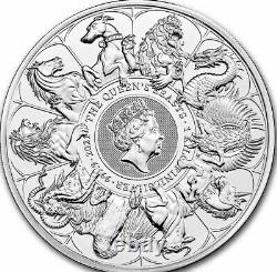 2021 Grande-bretagne Kilo Silver Queen's Beasts Collector Pièce Voir Les Pics De Coin