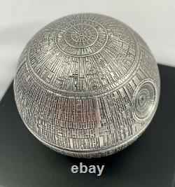 2021 Niue $100 Star Wars Death Star Sphérique 1 Kilo. 999 Pièce D'argent 299 Fabriquée