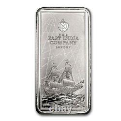 2021 Sainte-hélène £10 Elizabeth II East India Company 250g 1/4 Kilo Silver Bar