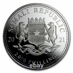 2021 Somalie 1 Kilo Éléphant D’argent Sku#219845