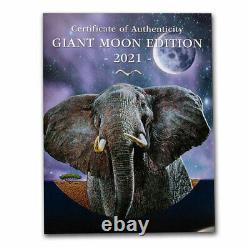 2021 Somalie 1 Kilo Éléphant D’argent (lune Géante) Sku#225193
