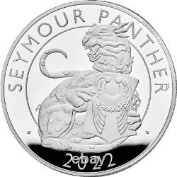 2022 1 Kilo Preuve Britannique en Argent Tudor Beasts Pièce de la Panthère Seymour (Boîte, Certificat d'Authenticité)