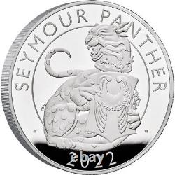 2022 1 Kilo Preuve Britannique en Argent Tudor Beasts Pièce de la Panthère Seymour (Boîte, Certificat d'Authenticité)