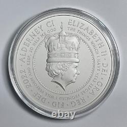 2022 Alderney 100GBP 1 Kilo. 999 Argent Fin, Elizabeth II, Jubilé de Platine