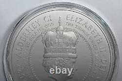 2022 Alderney 100GBP 1 Kilo. 999 Argent Fin, Elizabeth II, Jubilé de Platine