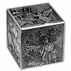 2022 Gibraltar 1 KG Argent Pièces De Bullion Les Plus Célèbres Cube Antique Withbox & Coa