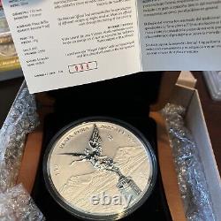 2022 Libertad Mexique Reverse Proof 1 Kilo Argent Pur Avec Boîte Et Faible Coa #9