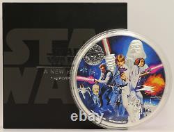 2022 Star Wars A New Hope 1 Kilo 999 Argent 100 $ Niue Coin Colorisé Ogp Jn959