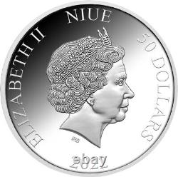 2022 Tortue de mer de Niue Tortue terrestre 1 kilo pièce en argent Proof de 50 dollars WWF Faune SUPER RARE