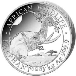 2023 1 Kilo Somalie Pièce d'Éléphant en Argent (BU)