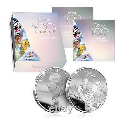 2023 1 Kilo d'argent Samoa Disney 100 ans de merveille Mickey Mouse BE, Boîte/COA