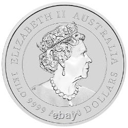 2023 Année Du Lapin 1 Kilo 9999 Silver Coin Australia Avec 1g De Marque Privée D'or
