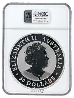 2023 Australie Kilo Argent Kookaburra NGC MS69 Étiquette du Drapeau