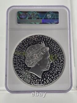 2023 CIT Silver Burst Kilo Cook Islands $100 NGC PF70 UC POP 1 Seulement 99 Fabriqués