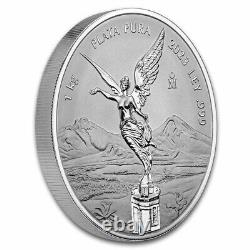 2023 Mexique 1 kilo Libertad en argent style épreuve (avec boîte et certificat d'authenticité)