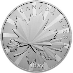 2023 Pièce d'argent canadienne de 1 kilo, épreuve numismatique, Feuille d'érable multifacette