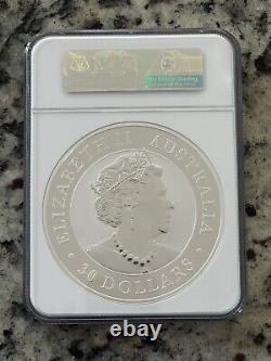 2023 Premières Émissions Australiennes Kookaburra 1 Kilo. 9999 Argent $30 Pièce NGC MS70