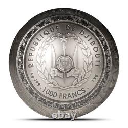 2024 1 Kilo Pièce de Monnaie en Argent Antique République de Djibouti Big Five Buffalo Sphère