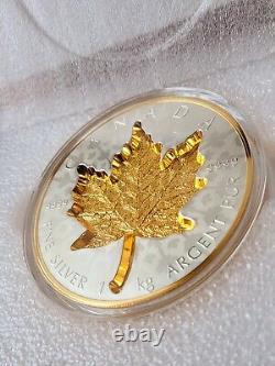 2024 Canada 1 Kilo. Pièce de feuille d'érable en argent fin 9999 super incuse