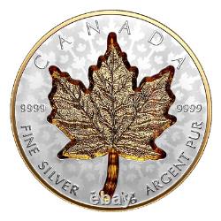 2024 Canada 1 Kilo. Pièce de feuille d'érable en argent fin 9999 super incuse