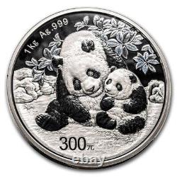 2024 Chine 1 kilo Panda d'argent Épreuve (avec boîte et certificat d'authenticité)