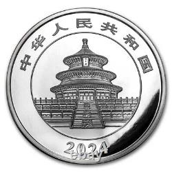 2024 Chine 1 kilo Panda d'argent Épreuve (avec boîte et certificat d'authenticité)