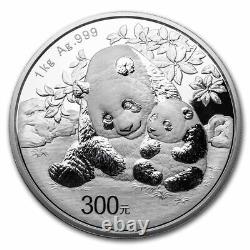 2024 Chine 1 kilo Panda en argent preuve (avec boîte)