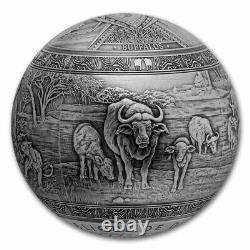 2024 Djibouti 1 kilo Argent Big Five d'Afrique Buffalo Sphérique